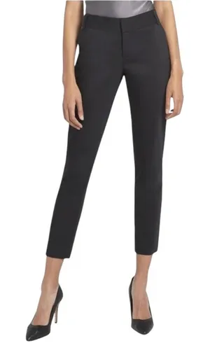 Alice + Olivia Pants Women 2 Black Cropped Stacey Slim Trousers‎ Preppy Career thumbnail 1