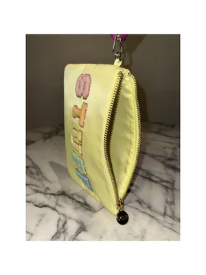 Stoney Clover Lane Ln Target 12x8 Clutch Wristlet Cosmetic Bag Yellow STUFF Lrg thumbnail 7