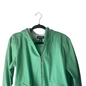 Denim & CO Women's Size Medium Kelly Green Western Chore Coat‎ Jacket thumbnail 2