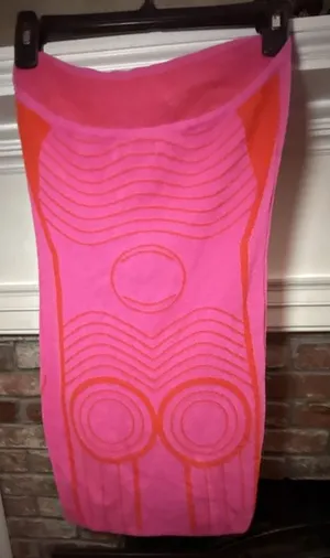 PrettyLittleThing Shape Geometric Pattern Knit Strapless Bodycon Mini Dress thumbnail 3