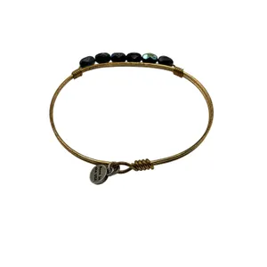 Luca + Danni Bangle Bracelet Gold Black‎ Blue Crystal Beaded Stackable L+S USA thumbnail 5