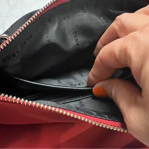 DKNY Gia Red with Black Strap Nylon Crossbody bag thumbnail 7