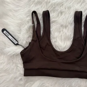 Nike Skims Matte Double Strap Scoop Bra Dark Sepia Size Small thumbnail 5