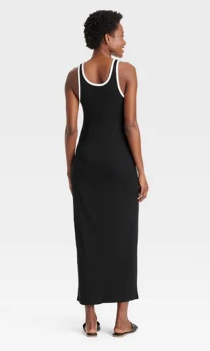 A New Day Women's Knit Midi Tank Dress - Cotton Modal Blend, Sleeveless Pullover, Roundneck, Bodycon Style thumbnail 2