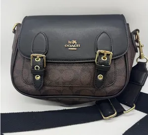 Coach Signature Lucy Crossbody‎ Bag Womens Small Brown Canvas Leather Buckle thumbnail 1