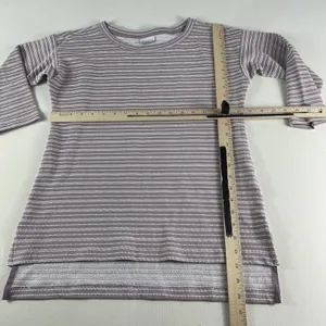 Columbia Top Shirt Women's XS 3/4 Sleeve Purple Textured Stripes Cotton‎ Ladies thumbnail 7
