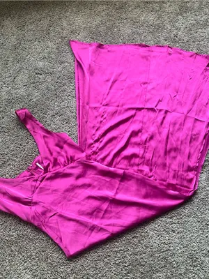 Princess Polly Fuchsia Satin Slip Maxi Dress thumbnail 4