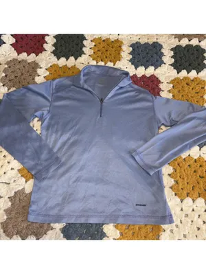 Patagonia Capilene Light Blue Quarter-Zip Neck Outdoor Active Woman’s M Pullover thumbnail 2