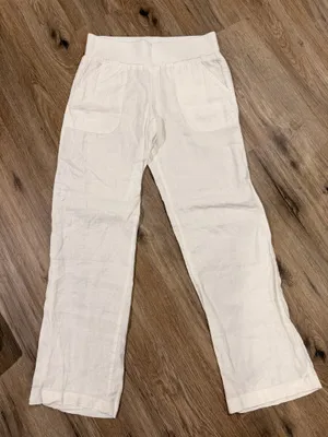 Allen Allen Linen Pants white  thumbnail 1