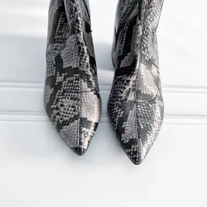 Steve Madden Edith Snake Print Ankle Booties Pointed Toe Block Heel Western Glam thumbnail 3