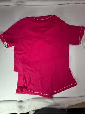 Flora Nikrooz Fuchsia Short Pajama Set with Contrast Piping thumbnail 7