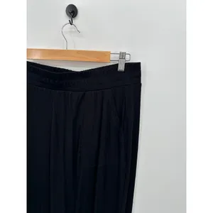 Happily Grey Black Thermal Lounge‎ Pants Womens Medium Ribbed Elastic Waist CD25 thumbnail 5