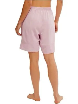 Free People Women's Casual Pink Elastic-Waist Shorts thumbnail 10