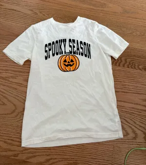 Spooky Season Halloween T‑Shirt with Pumpkin Graphic thumbnail 1