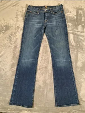 7 For All Mankind Jeans Women's 29 Boy Cut Wide Leg thumbnail 1