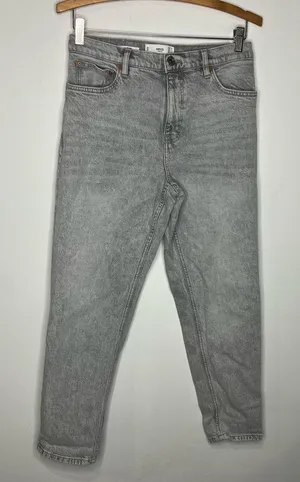 MNG denim mom jeans‎ gray acid wash size 8 thumbnail 1