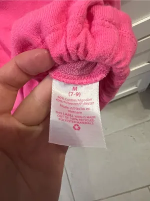 Cropped Hot Pink Drawstring Sweatshirt Size M thumbnail 4