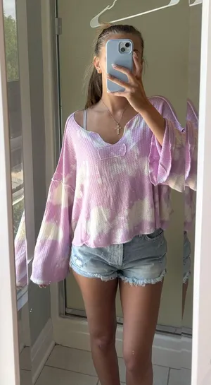 Long Sleeve Top Purple Size M thumbnail 1
