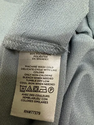 Ann Taylor Light Blue Mock Neck Sleeveless Blouse Size M thumbnail 6