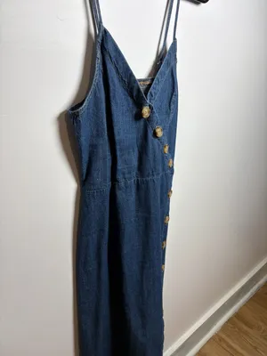 Universal Threads Women's Sleeveless Button-Front Denim Midi Dress thumbnail 4
