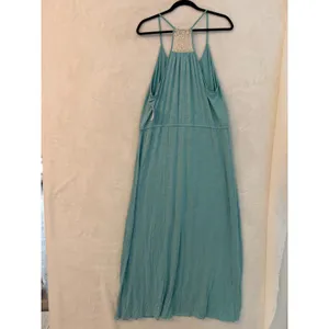 Ann Taylor Loft‎ Beach Maxi Dress Aqua Blue Crochet Racerback Slub Knit NWT 16 thumbnail 6