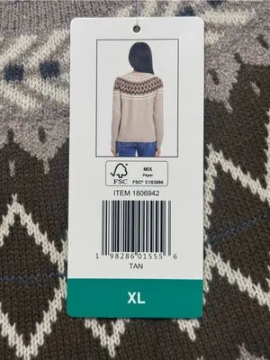 Weatherproof VintageTraditional fairisle raglan crewneck sweater Tweed yarn thumbnail 6