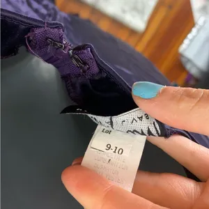Zum Zum Purple Velvet Detail Criss Cross Open Back Prom Dress Gown size 11 / 12 thumbnail 10