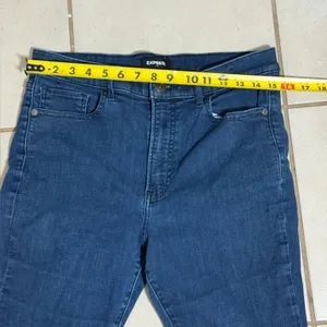 Express Denim High Rise Dark Blue Streetwear Women's Skinny Jeans size‎ 12R thumbnail 7