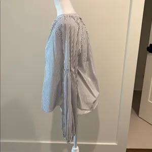 New With Tags Evereve Sophia Stripe Poplin Top S Mz M thumbnail 4