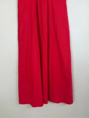 Few Moda Cassia Linen Midi Dress in Red size 8 $173 thumbnail 14