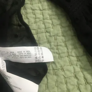 ZARA Blouse Sheer Black,black dots,long bell sleeves w/lace trim, v neck,empire waist thumbnail 4
