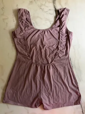Free People Intimately Cotton Low Back Romper Purple Gray thumbnail 4