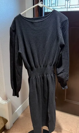 Cider Charcoal Long-Sleeve Dress thumbnail 1