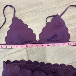 Kate Spade Scalloped Edge Dark Purple Bikini Set size‎ Medium thumbnail 9