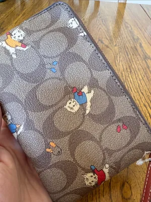 Coach Kittens in mittens Brown Signature Wristlet thumbnail 11