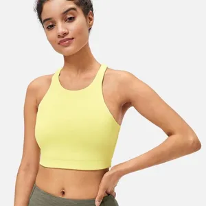 Outdoor Voices Yellow High Neck Sports Bra Medium Activewear Workout thumbnail 1