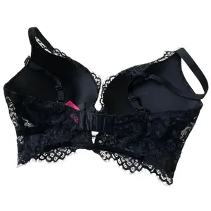 & Other Stories Black Lace Rhinestones Push Up Bra Women Size 34D | 52-16 thumbnail 4