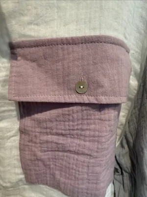 entro Colorblock Button-Down in White, Gray & Dusty lavender thumbnail 3