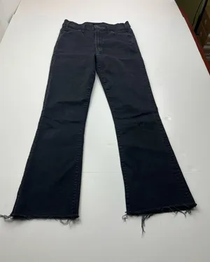 Mother The Hustler‎ Ankle Fray Women's 28 Black Not Guilty Bootcut Denim Jean thumbnail 1