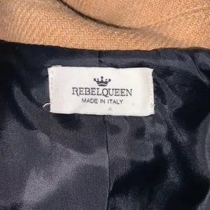 Rebel Queen camel double breasted wool blend pea coat size 42 thumbnail 15
