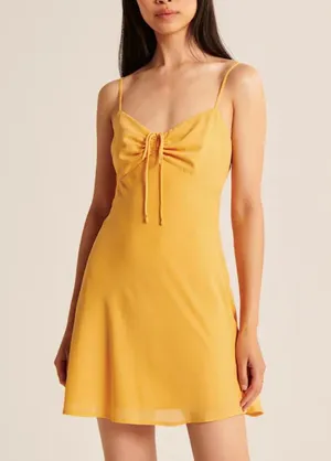 Abercrombie | Cinch Front Slip Mini Dress thumbnail 1