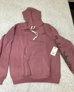 Billabong Womens Rose Graphic Sleeve Pullover Hoodie Pink Small NWT thumbnail 1