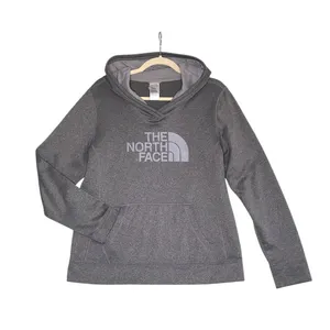 THE NORTH FACE Half Dome Pullover Hoodie Women L Gray Outdoor Travel Camping thumbnail 2
