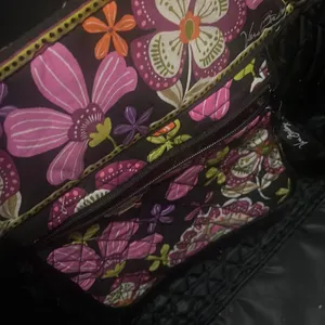 Vera Bradley large tote travel paisley brown multi print bag thumbnail 3