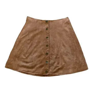 Altar’d State | Button Front Suede Mini Skirt | Size XS thumbnail 1