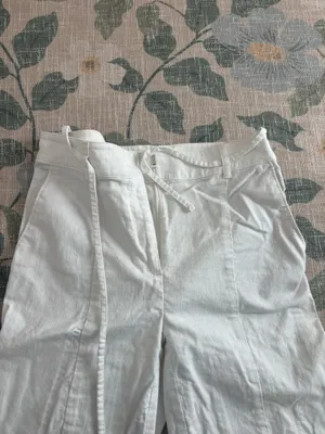 Loft white linen trousers  thumbnail 5