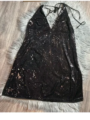 Free People Sequin Double Take Mini Dress L thumbnail 4