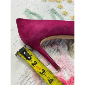 J.Crew Magenta Pink Suede Pointed Toe Stiletto Pumps Made in Italy Size‎ 8.5 thumbnail 5