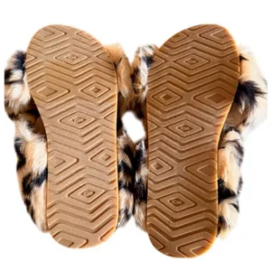 TOMS Faux Fur Leopard Slides Women’s Size 7 Slip-On Cozy Fuzzy Sandals thumbnail 3