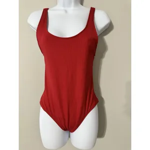 ARO‎ Swim Red Emmie Ribbed One Piece Swimsuit Size S thumbnail 2